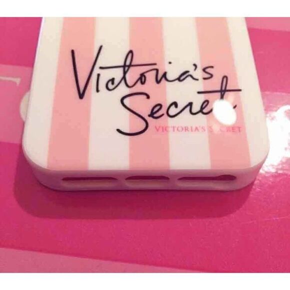 NEW VICTORIA'S SECRET PINK WHITE STRIPE IPHONE 6 FLEXIBLE HARD CASE SLEEVE NIB - Picture 2 of 5